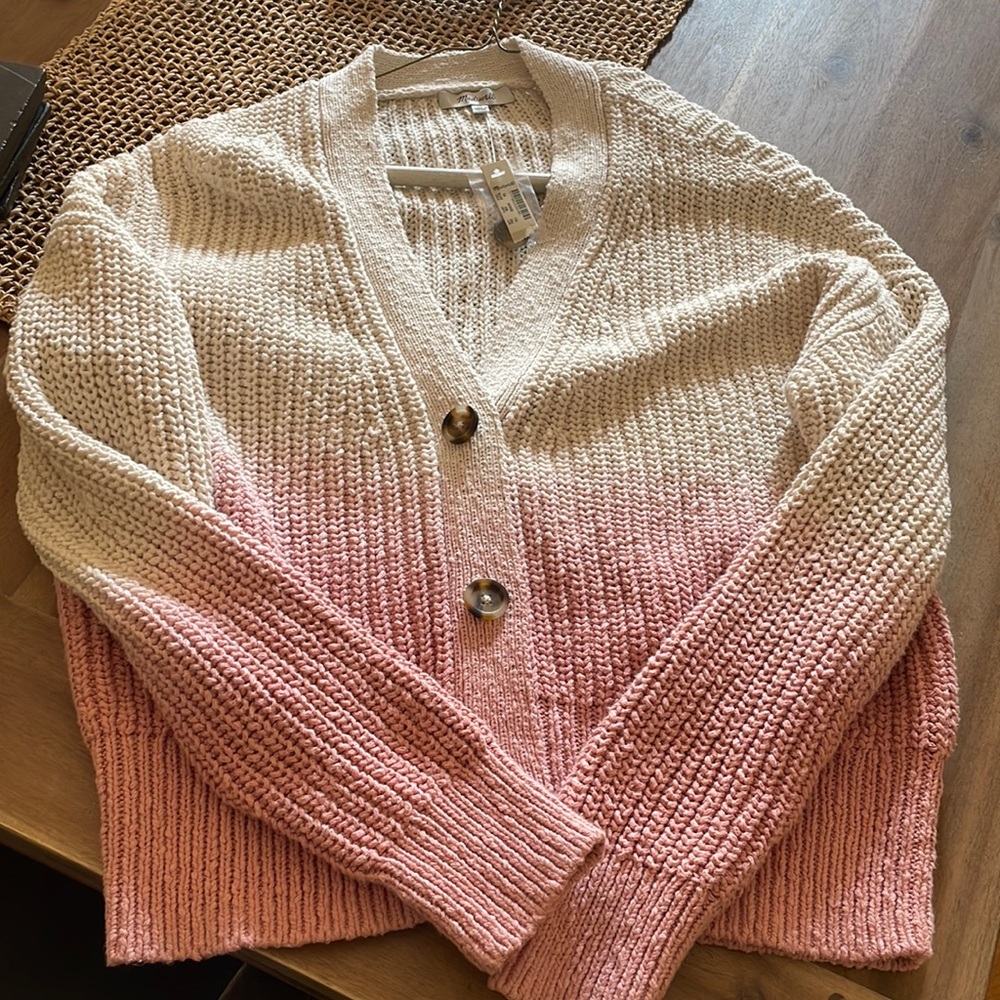 Chunky cardigan all cotton textured brand new with tags